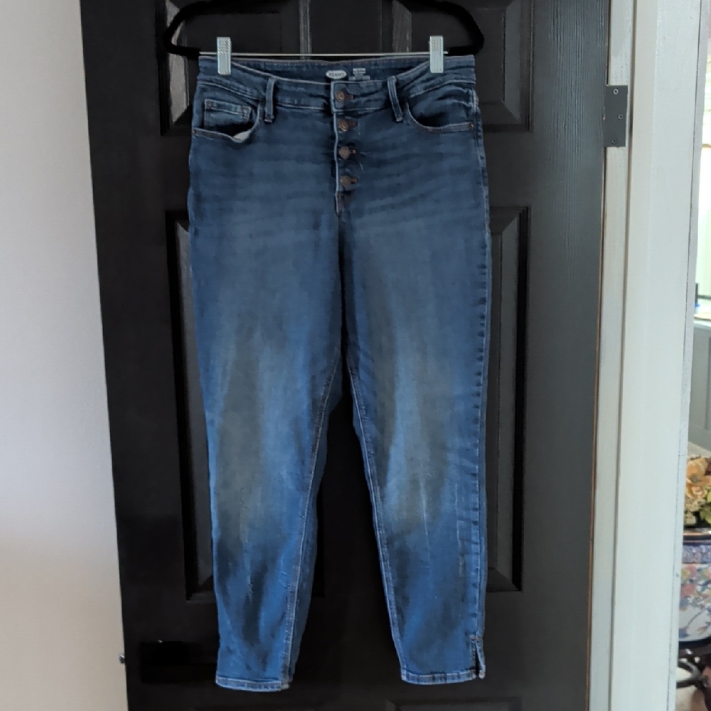 Old Navy Ankle-Length Button-Fly Jeans - Blue